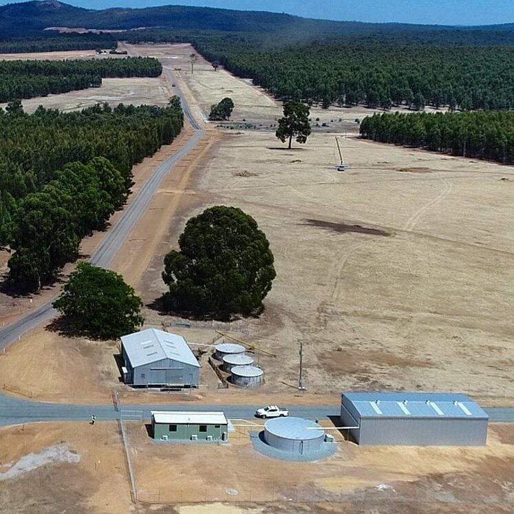 Precinct Management Area with hills and trees in background